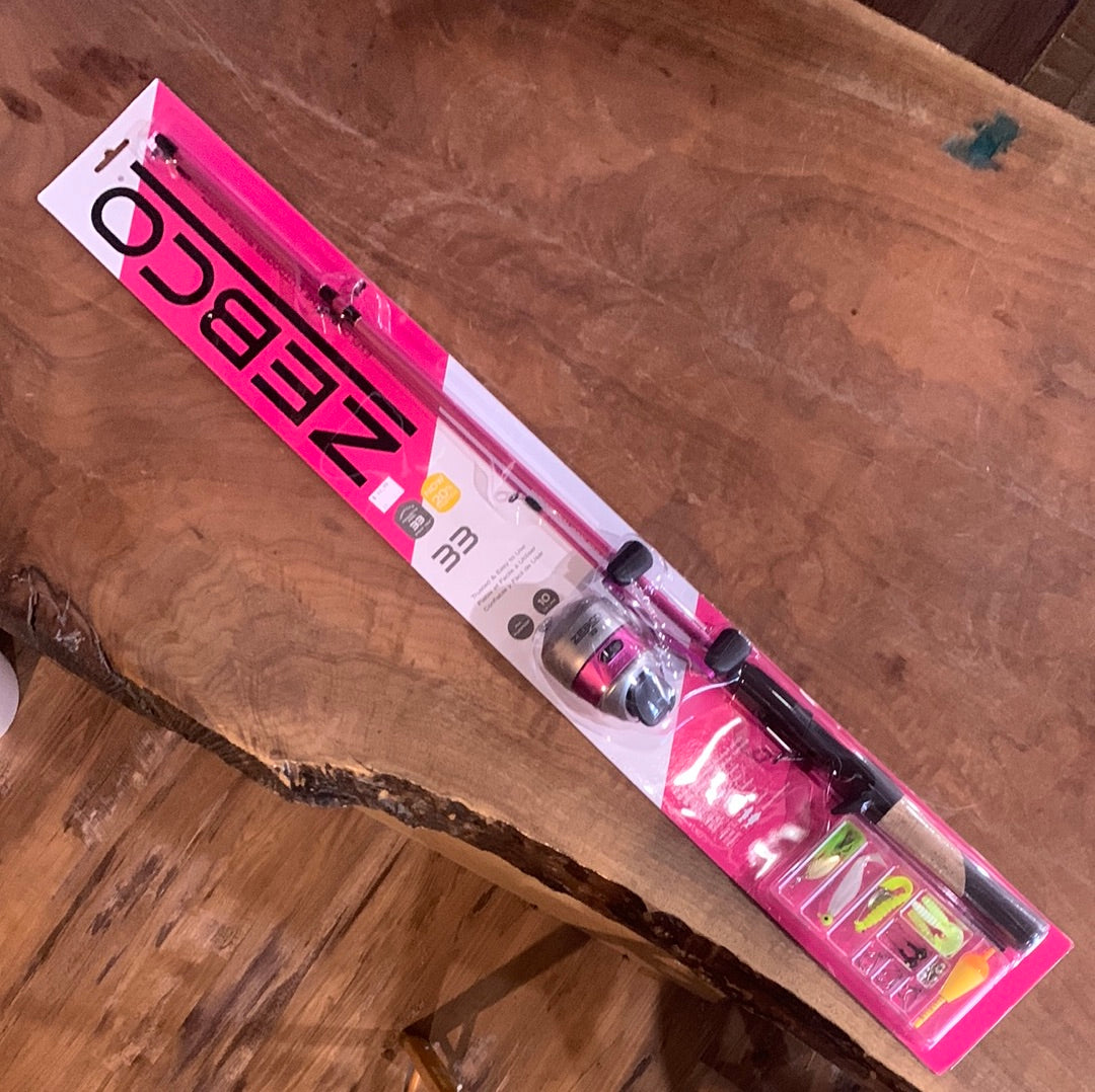 Zebco 33 Spincast Combo - Pink