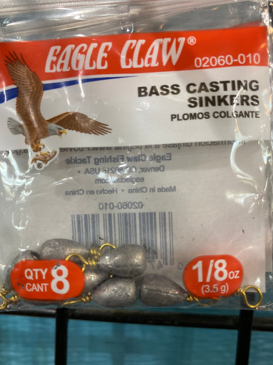 Eagle Claw Bass Casting Sinkers