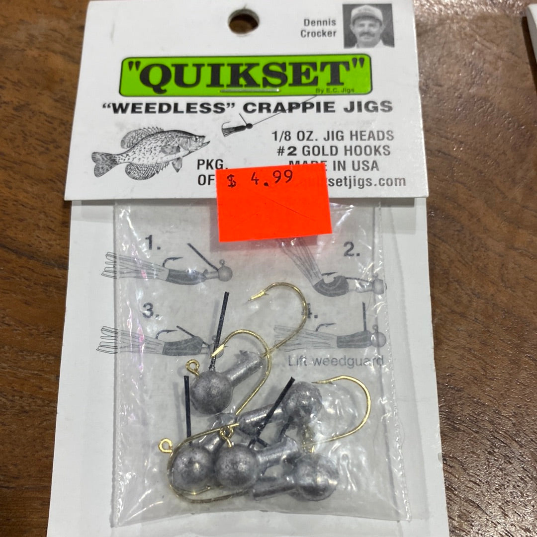 Quickset Weedless Crappie Jigs