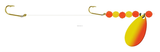 Lindy Old Guide's Drift Rig, Chartreuse/Orange, 1 Card