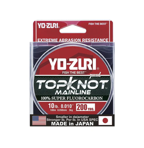 Yo-Zuri TopKnot Mainline Natural Clear Fluorocarbon Fishing Line 200/yd